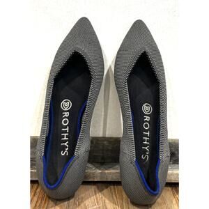 Rothys The Point Grey Birdseye Ballet Slip On Flats 7